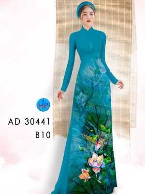 Vải Áo Dài Hoa In 3D AD 30441 31